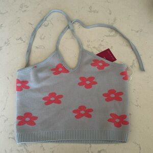 Graffiti boutique NWT knit flower halter